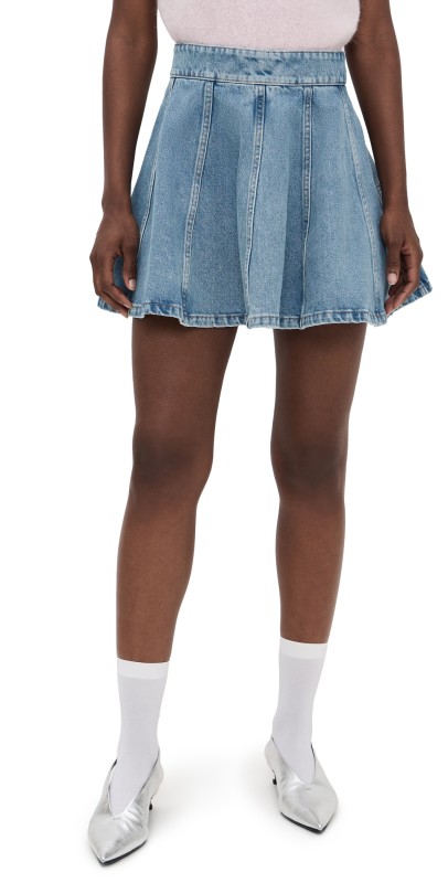 ROTATE Denim Mini Skirt Vintage Blue Denim