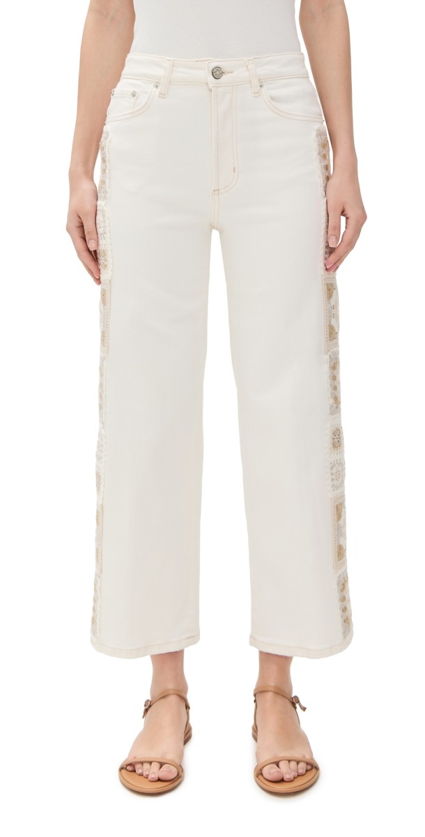 RAILS Getty Crop Jeans Vintage Ecru Crochet