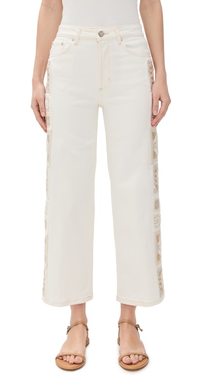 RAILS Getty Crop Jeans Vintage Ecru Crochet