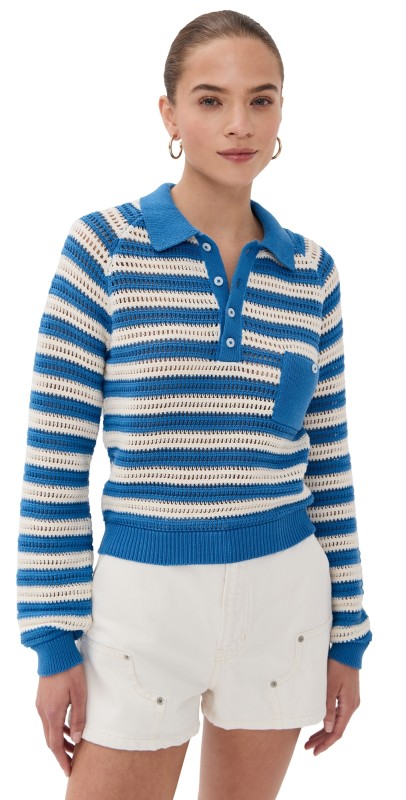 Alix of Bohemia Liza Nautical Crochet Top Nautical