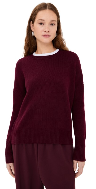 LISA YANG Mila Cashmere Sweater Deep Plum