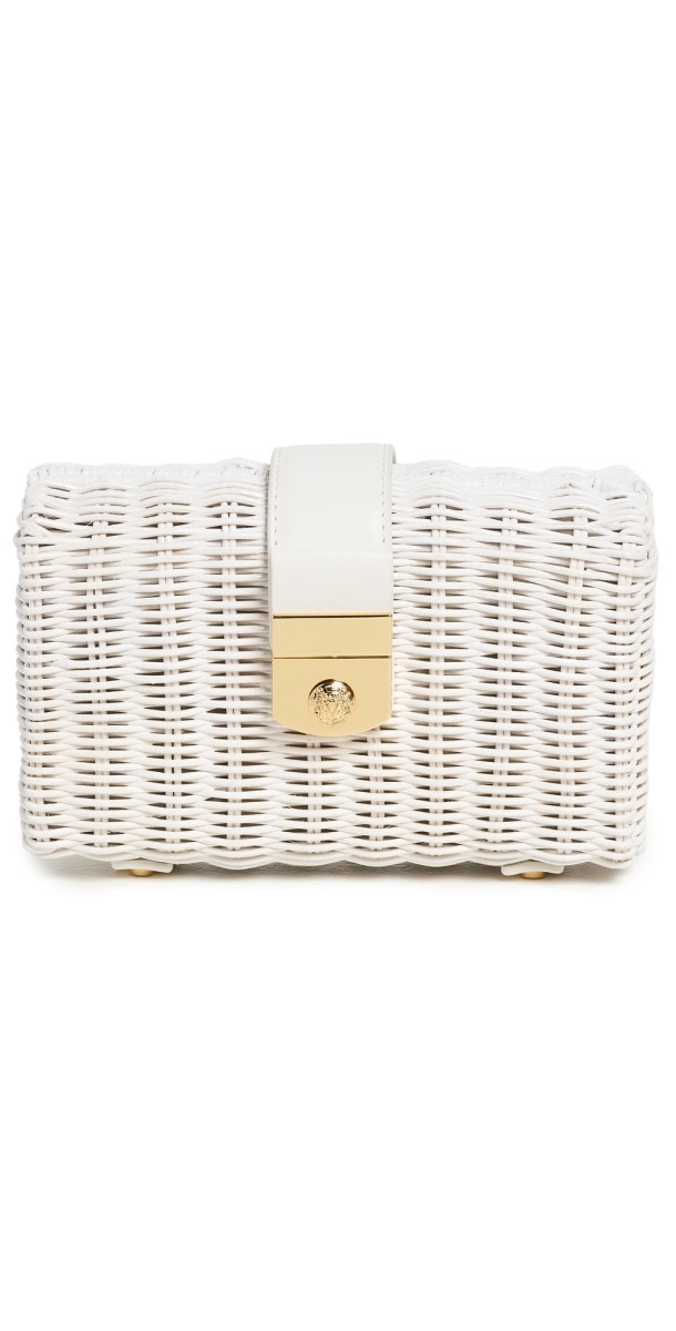 Veronica Beard Lock Box Clutch Off Whit