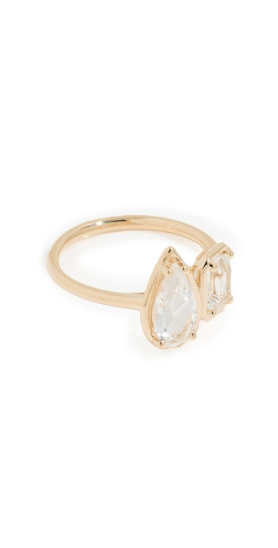 Kalan by Suzanne Kalan 14k Yellow Gold White Topaz Ring Yellow Gold