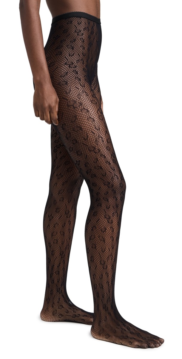 Stems Animal Fishnet Tights Black