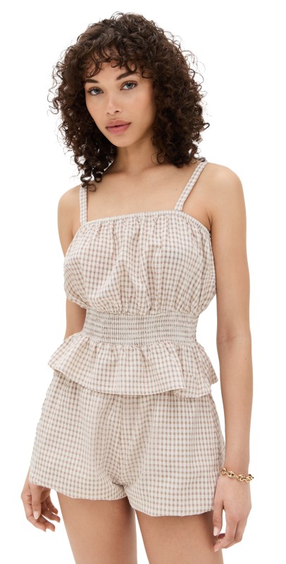 BLANKNYC Beach Club Top Mauve/White