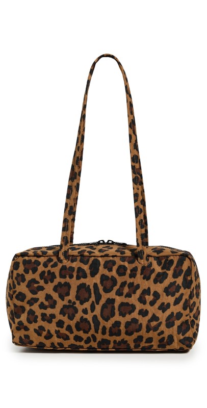 BAGGU Nylon Bowler Bag Leopard
