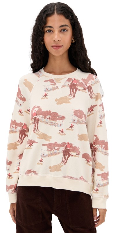 THE GREAT. The Slouch Sweatshirt Riding Horses Print