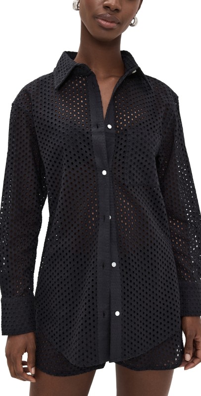 Solid & Striped The Bronte Button Down Noir
