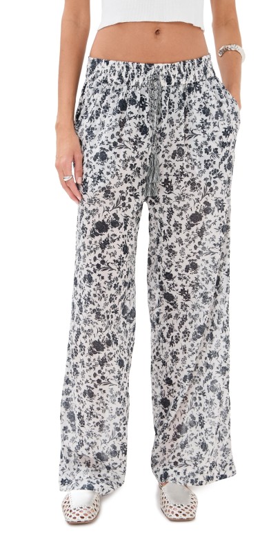 Ulla Johnson Azra Wide Leg Pants Coverup White Gardenia