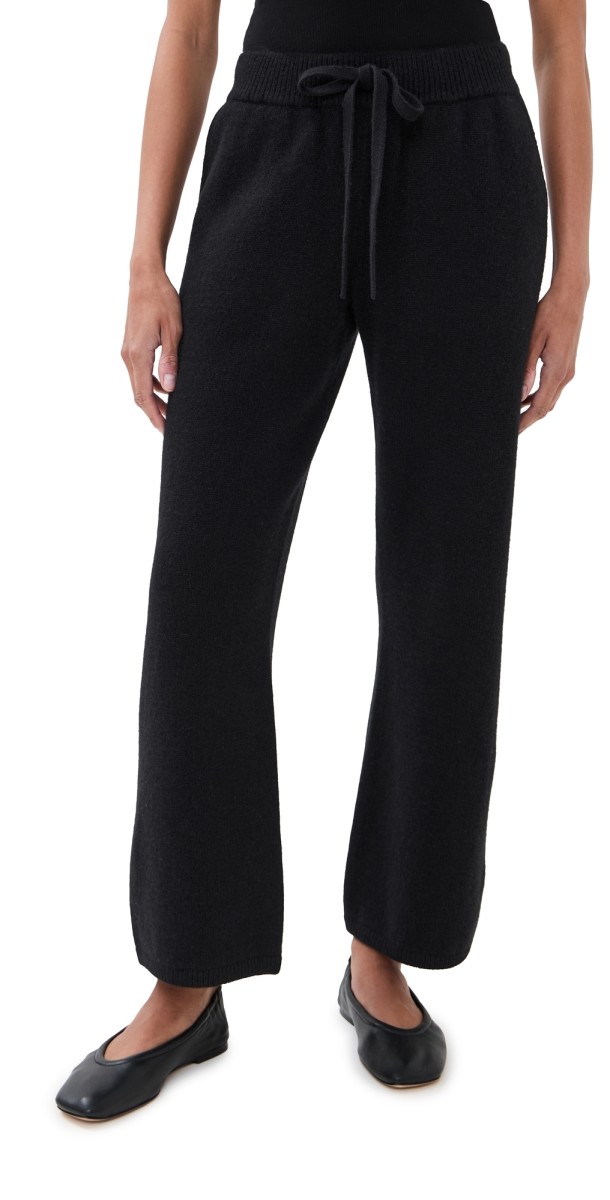 The Elder Statesman Cashmere Lounge Pants Black