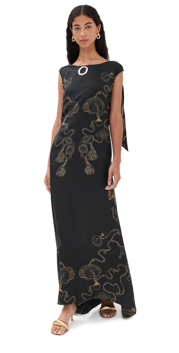 Isla & White Nelda Silk Dress Golden Hour
