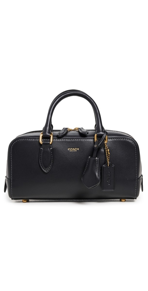 Coach Glovetanned Leather Bowery Satchel 22 Bag B4/Black