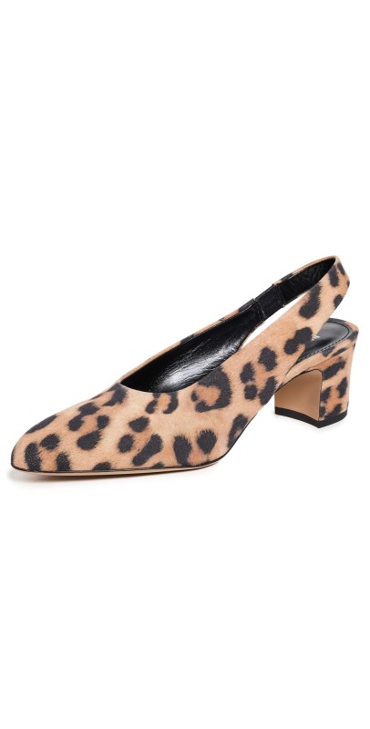 Paris Texas Lavinia Sling Backs 50mm Natural Leopard