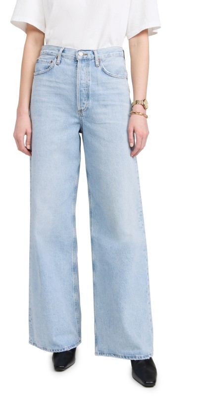AGOLDE Dame High Rise Wide Leg No Cuff Jeans Conflict