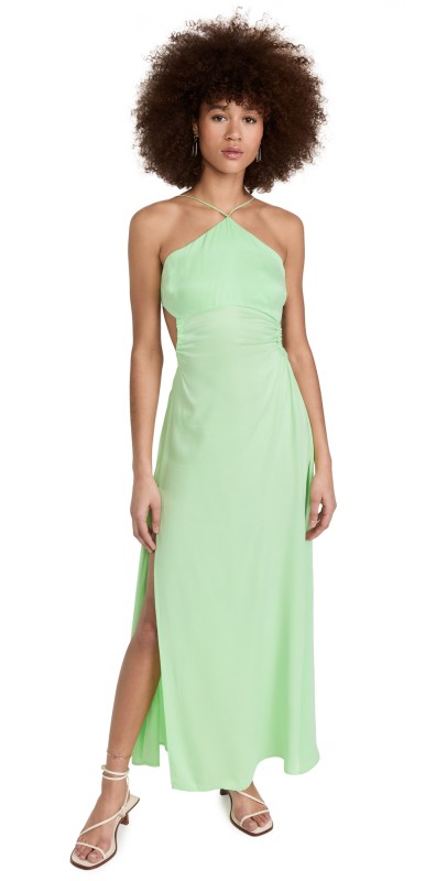 For Love & Lemons Kyra Maxi Dress Green