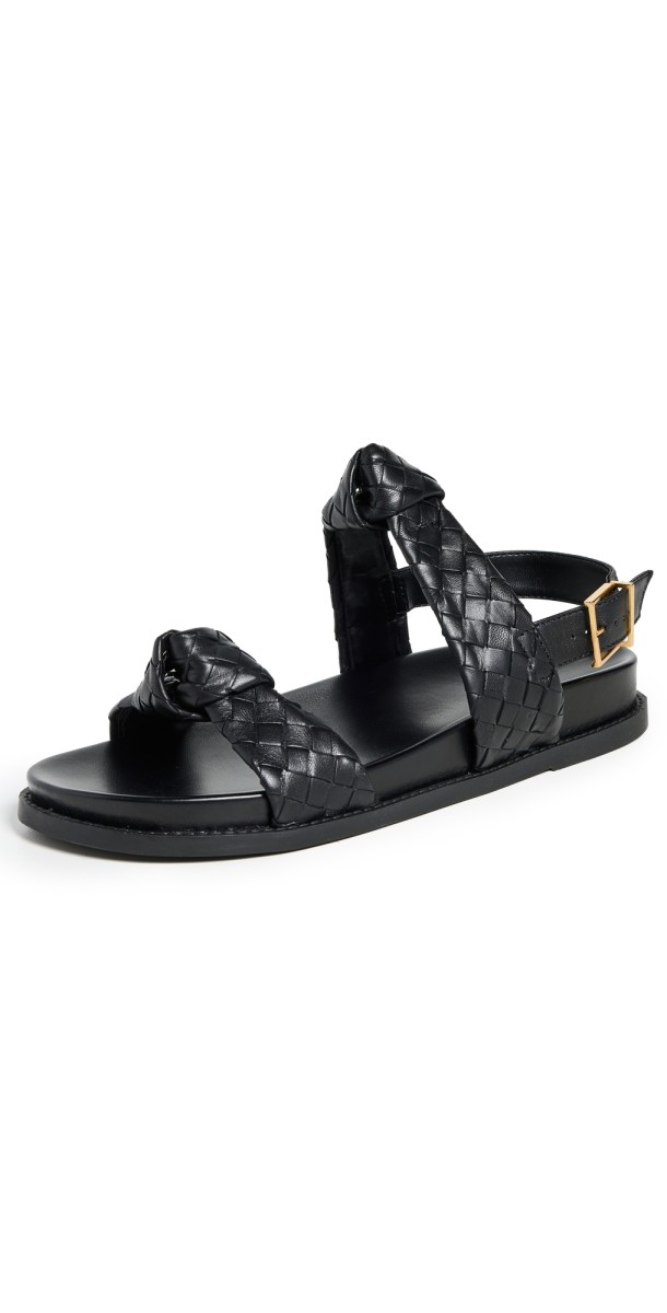 Schutz Kareena Knot Sporty Sandals Black