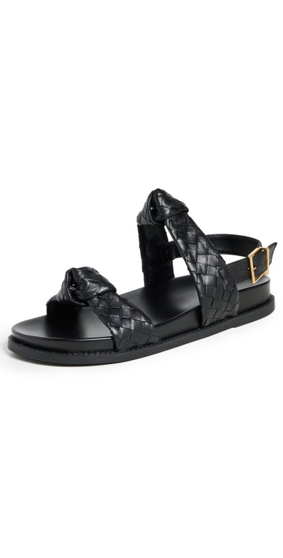 Schutz Kareena Knot Sporty Sandals Black
