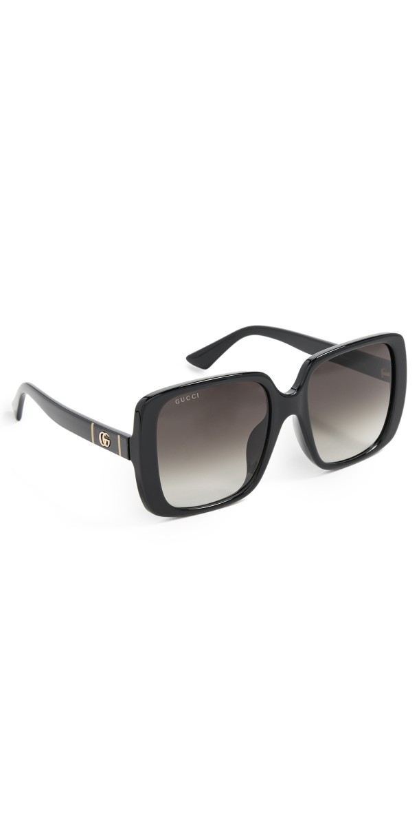 Gucci Square Sunglasses Black-Black-Grey