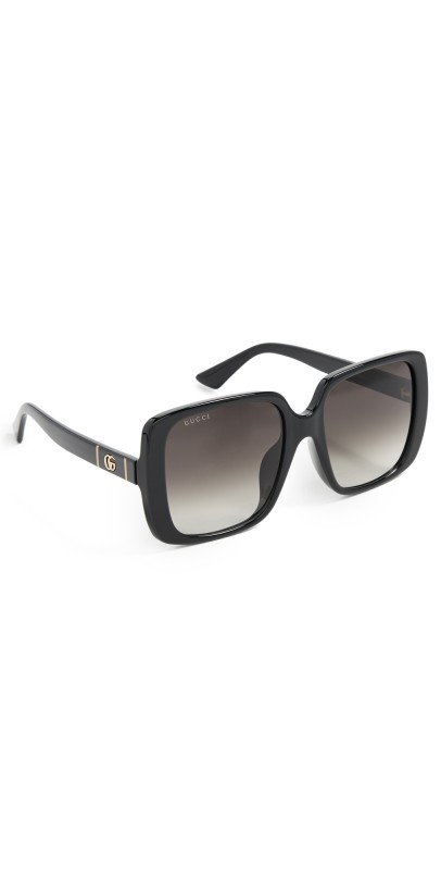 Gucci Square Sunglasses Black-Black-Grey