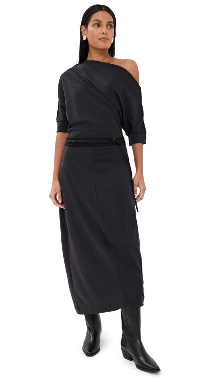 Lemaire Twisted Hem Dress Anthracite