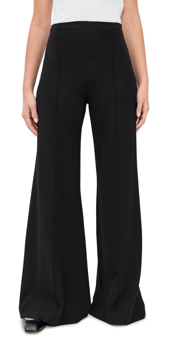 RIPLEY RADER Ponte Knit Wide Leg Pant Black