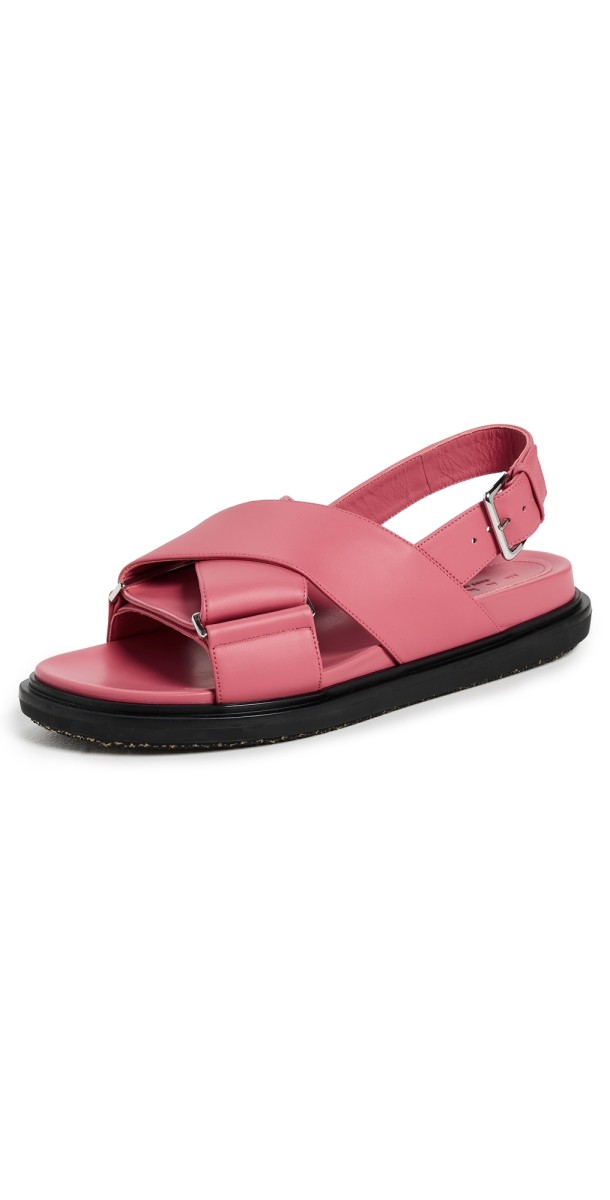 Marni Fb Criscross Sandals Camellia