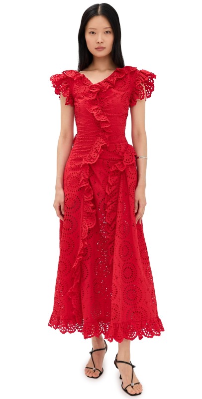 AKNVAS Charli Cotton Eyelet with Pockets Poppy