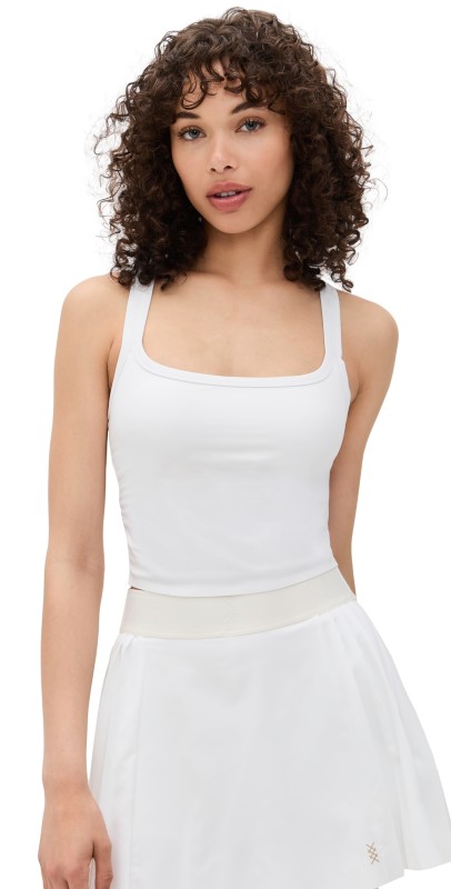 Rhone Serene Shelf Bra Tank Snow White
