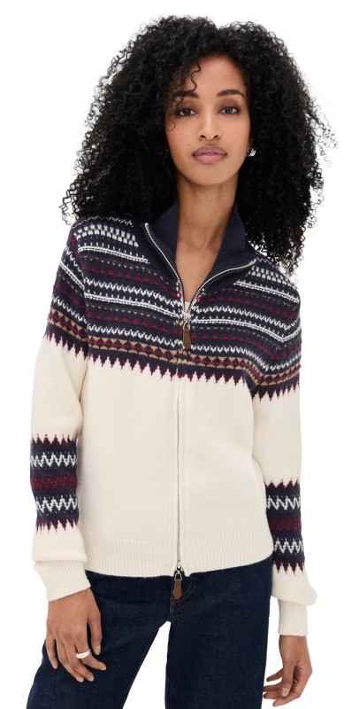 Line & Dot Tobin Cardigan Navy/Cream