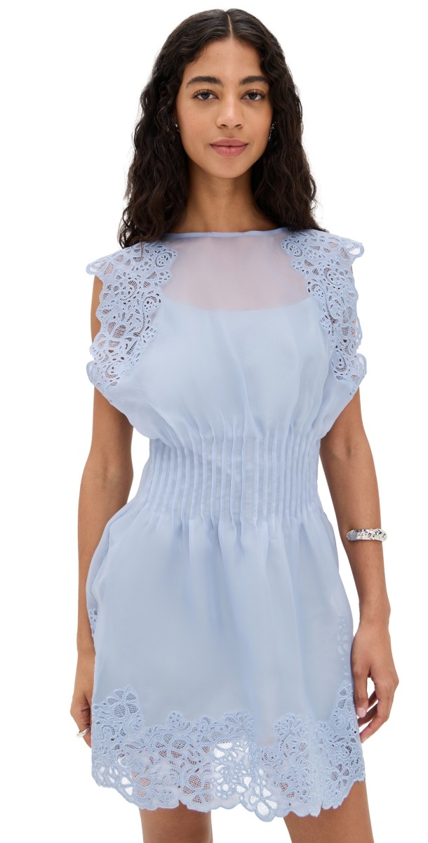 AMUR Georgina Mini Dress Rain Cloud