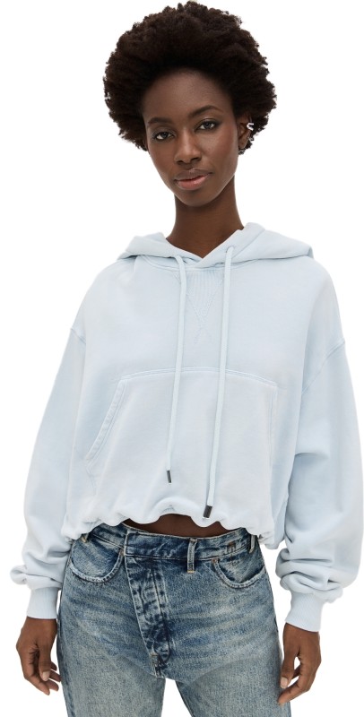 R13 Balloon Popover Hoodie Light Blue