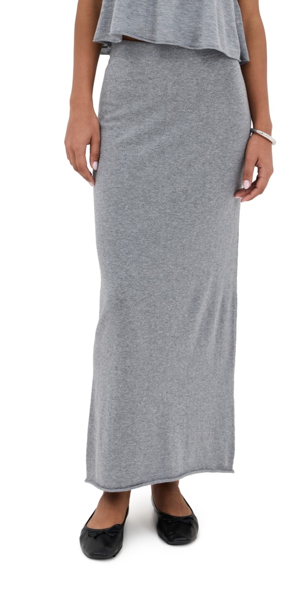 LISA YANG Charlotta Skirt Deep Cloud