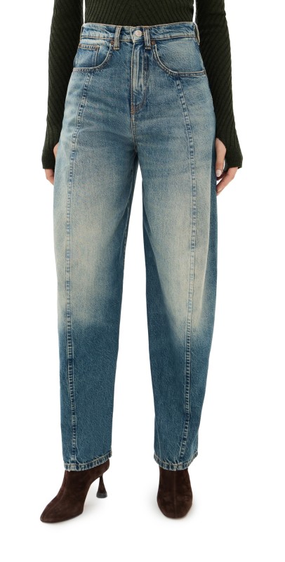 Victoria Beckham Curved Leg Jeans Classic Blue Wash