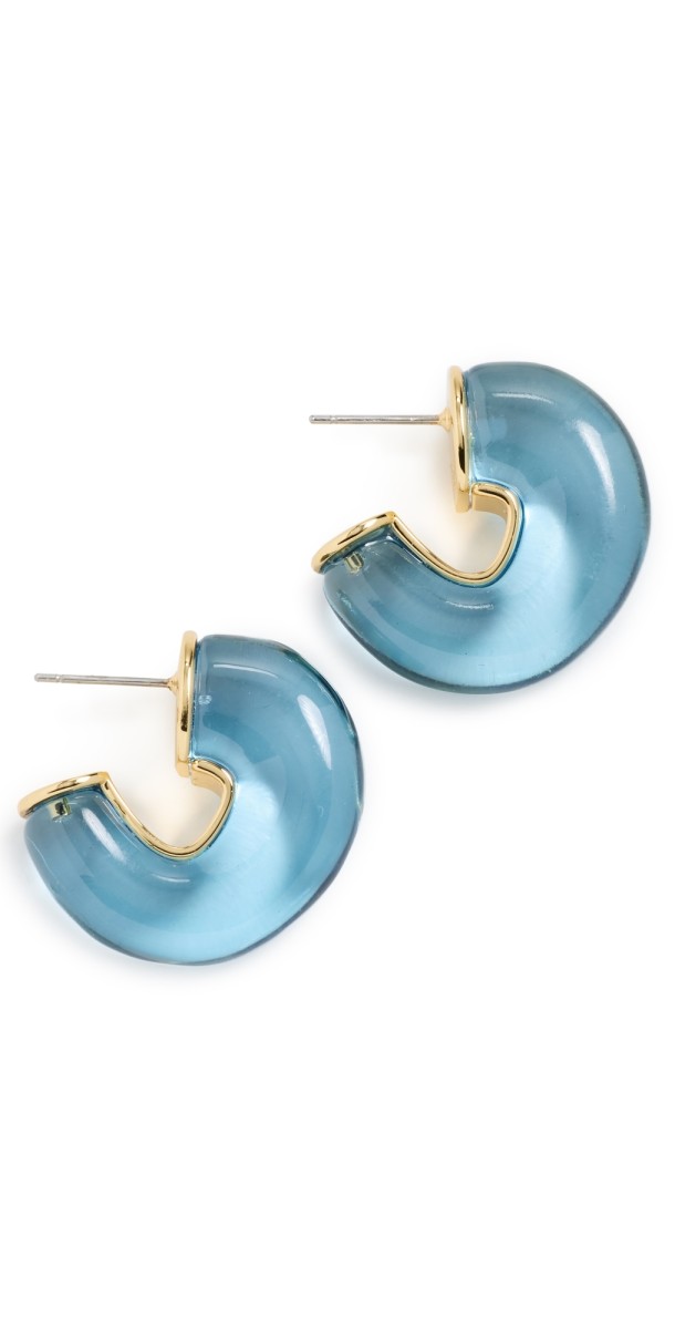 Lele Sadoughi Chunky Hoop Earrings December Turquois