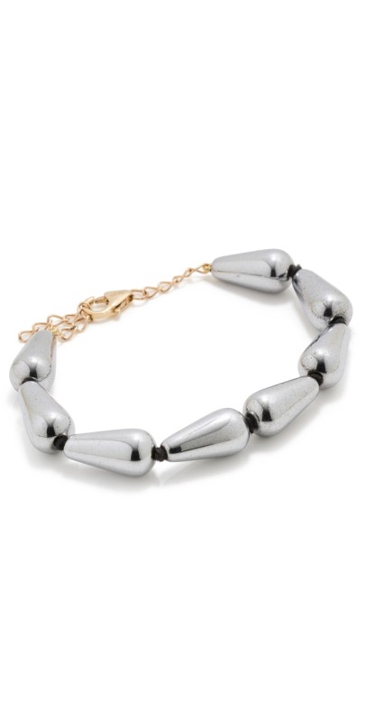 JIA JIA Hematite Teardrop Bracelet Gunmetal