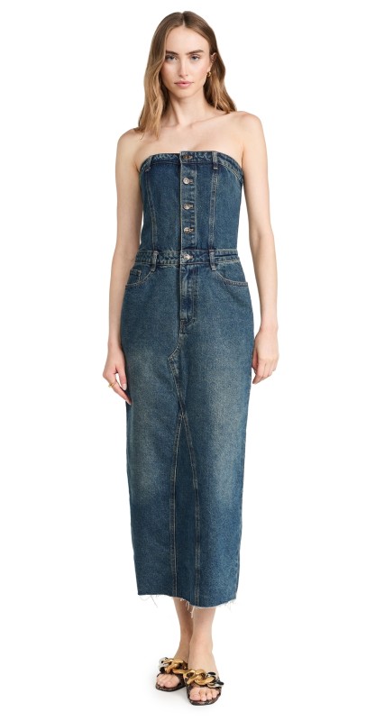 Lioness Vista Denim Dress Denim Blue
