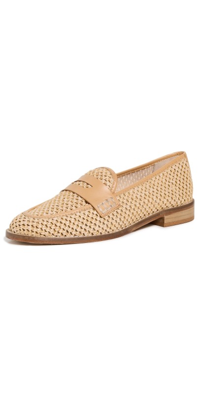 Andrea Gomez Camila Raffia Loafers Natural Raffia