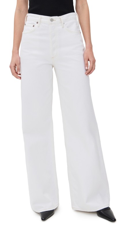AGOLDE Dame Jeans: High Rise Wide Leg Milkshake