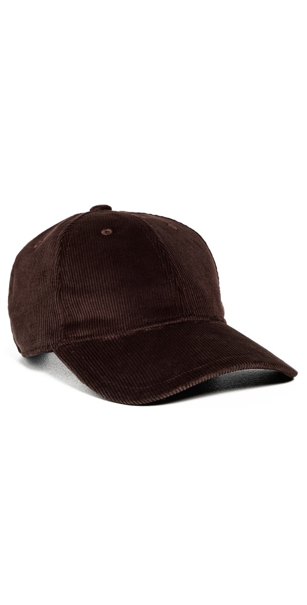 rag & bone Harlow Corduroy Baseball Cap Dark Espresso