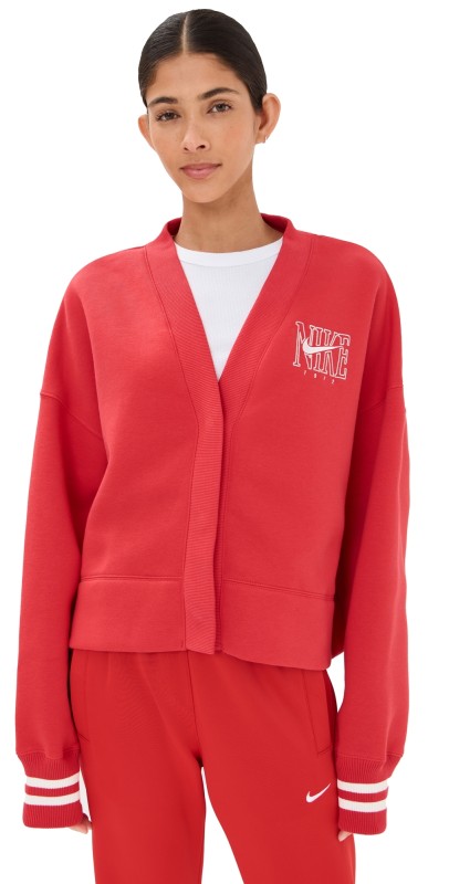 Nike Sportswear Over-Oversized Graphic Cardigan University Red