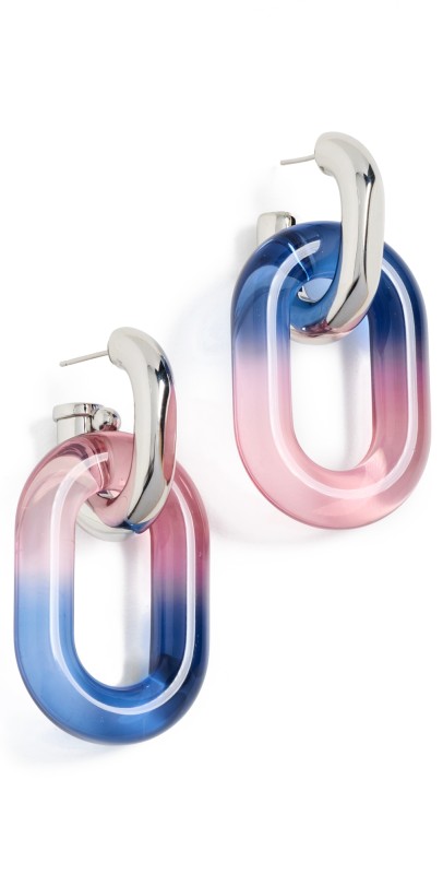 rabanne XL Link Oversized Tie-Dye Earrings M066