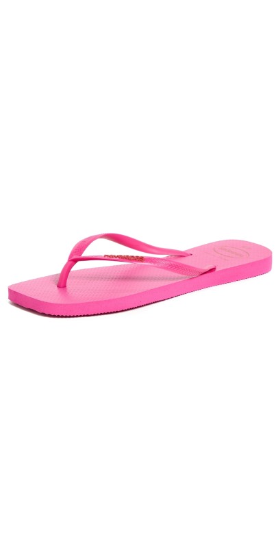 Havaianas Slim Square Logo Pop Up Sandals Pink Flux