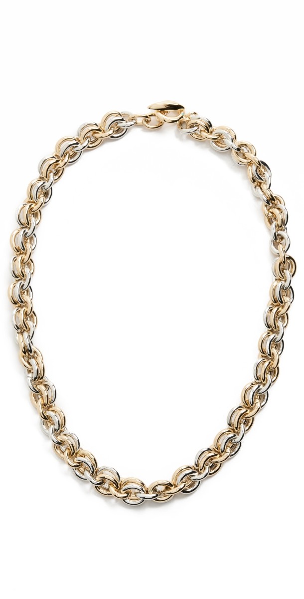 Roxanne Assoulin The Lush Link Necklace Shiny Gold/Dark Silver
