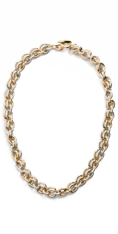 Roxanne Assoulin The Lush Link Necklace Shiny Gold/Dark Silver