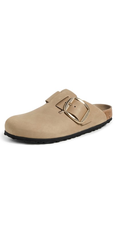 Birkenstock Boston Big Buckle Clogs Tobacco Brown