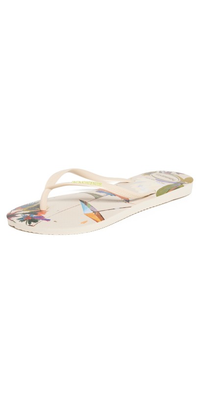 Havaianas Slim Summer Bliss Flip Flops Beige