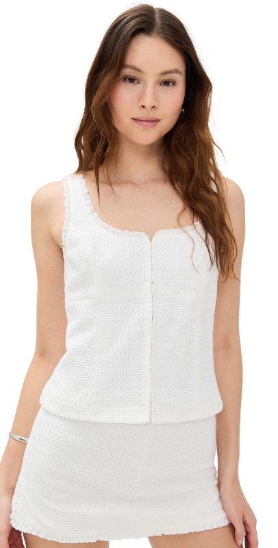 Amanda Uprichard Antonia Top White