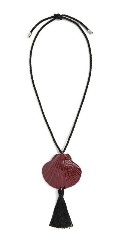 Julietta Pillar Necklace Burgundy/Black