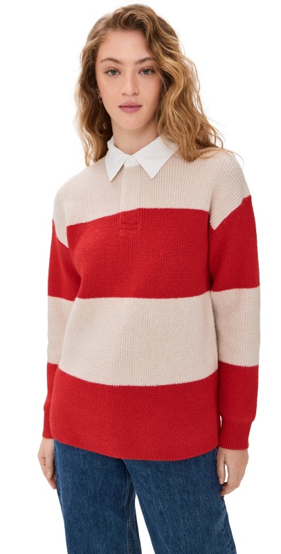 Line & Dot Waylon Sweater True Red