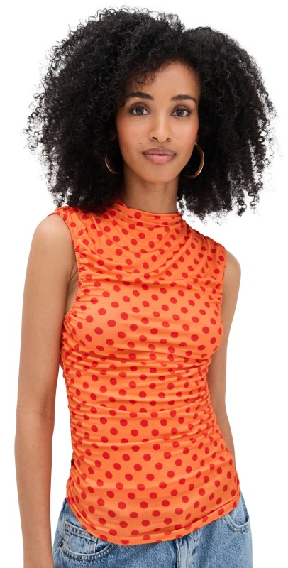 Miaou Cam Top Red Polka Dot